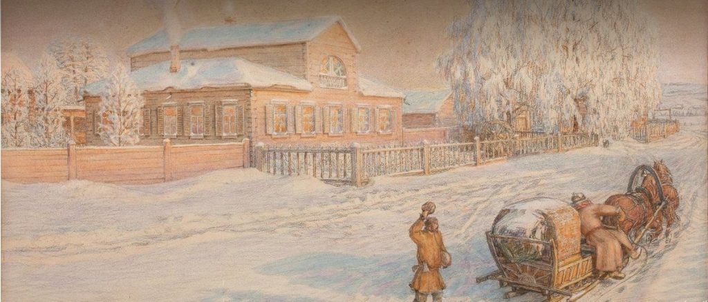 Наш дом. Рябово, 1919 год картина из музея Васнецова в Москве.